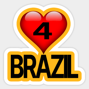 Love for Brazil Sticker